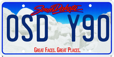 SD license plate 0SDY90
