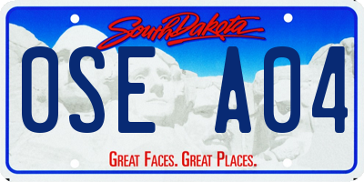 SD license plate 0SEA04