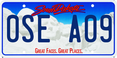 SD license plate 0SEA09