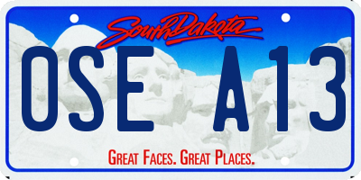 SD license plate 0SEA13