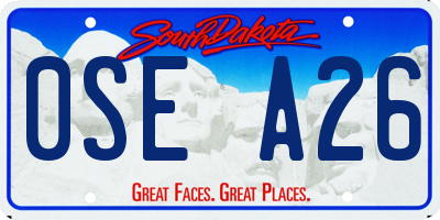 SD license plate 0SEA26