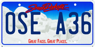 SD license plate 0SEA36