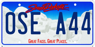 SD license plate 0SEA44