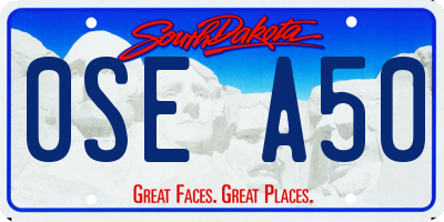 SD license plate 0SEA50