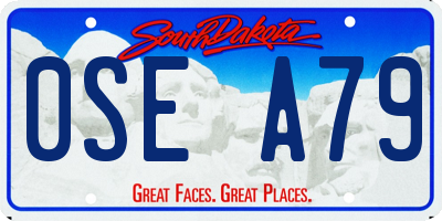 SD license plate 0SEA79
