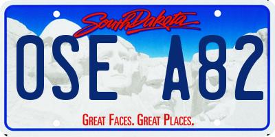SD license plate 0SEA82