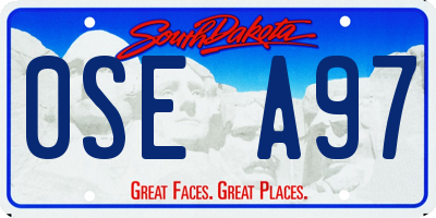 SD license plate 0SEA97