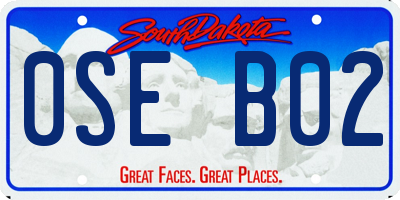 SD license plate 0SEB02