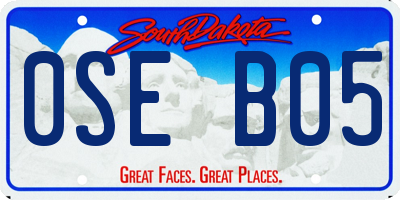 SD license plate 0SEB05