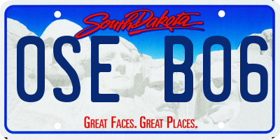 SD license plate 0SEB06