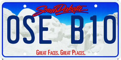 SD license plate 0SEB10