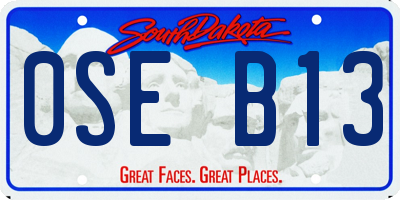 SD license plate 0SEB13