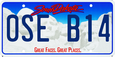 SD license plate 0SEB14