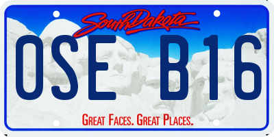 SD license plate 0SEB16
