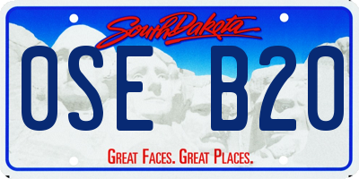 SD license plate 0SEB20