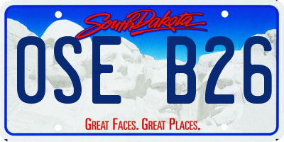 SD license plate 0SEB26