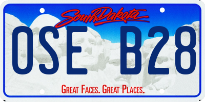SD license plate 0SEB28