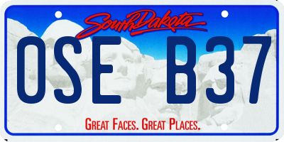 SD license plate 0SEB37