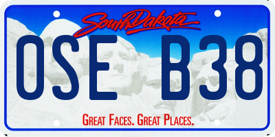 SD license plate 0SEB38