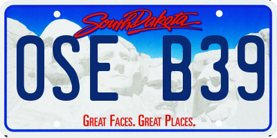 SD license plate 0SEB39