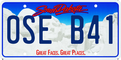 SD license plate 0SEB41