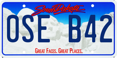 SD license plate 0SEB42