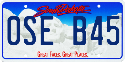 SD license plate 0SEB45