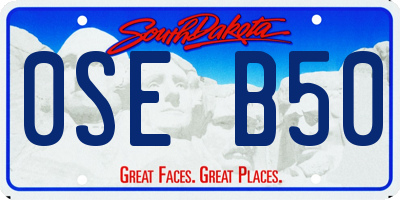 SD license plate 0SEB50