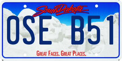 SD license plate 0SEB51
