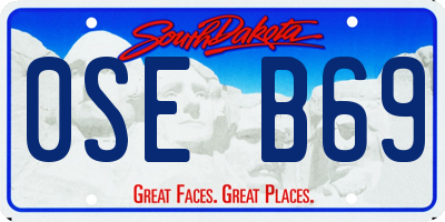 SD license plate 0SEB69