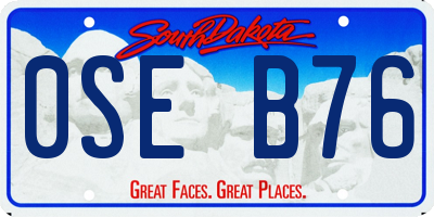 SD license plate 0SEB76