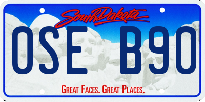 SD license plate 0SEB90