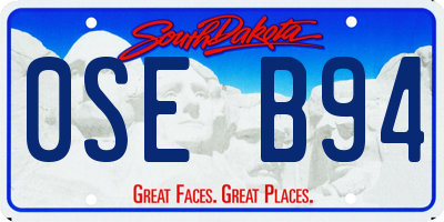 SD license plate 0SEB94
