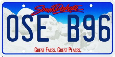 SD license plate 0SEB96