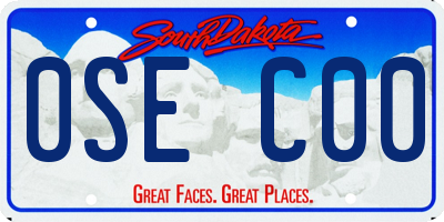 SD license plate 0SEC00