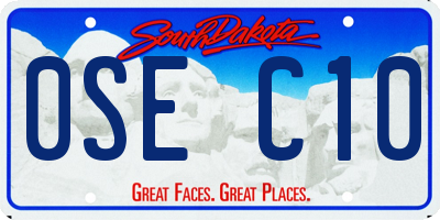 SD license plate 0SEC10