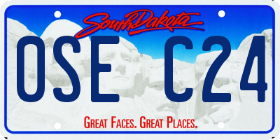 SD license plate 0SEC24