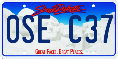 SD license plate 0SEC37