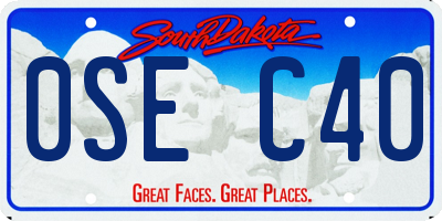 SD license plate 0SEC40