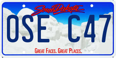 SD license plate 0SEC47