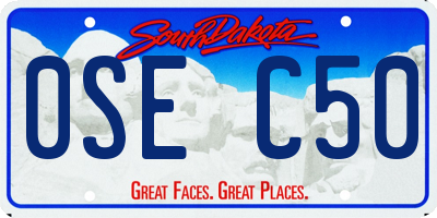 SD license plate 0SEC50