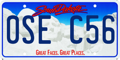 SD license plate 0SEC56