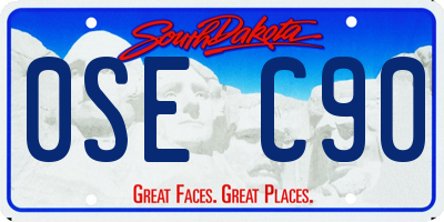 SD license plate 0SEC90
