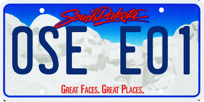 SD license plate 0SEE01