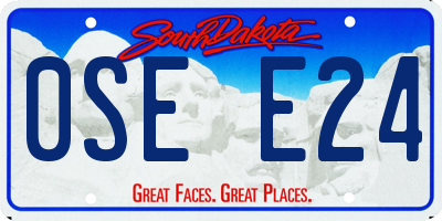 SD license plate 0SEE24