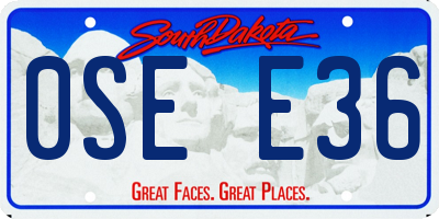 SD license plate 0SEE36