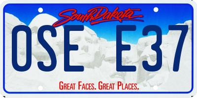 SD license plate 0SEE37
