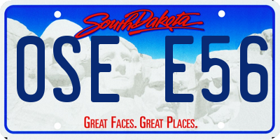 SD license plate 0SEE56