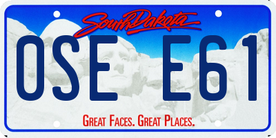 SD license plate 0SEE61