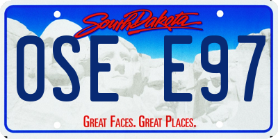 SD license plate 0SEE97